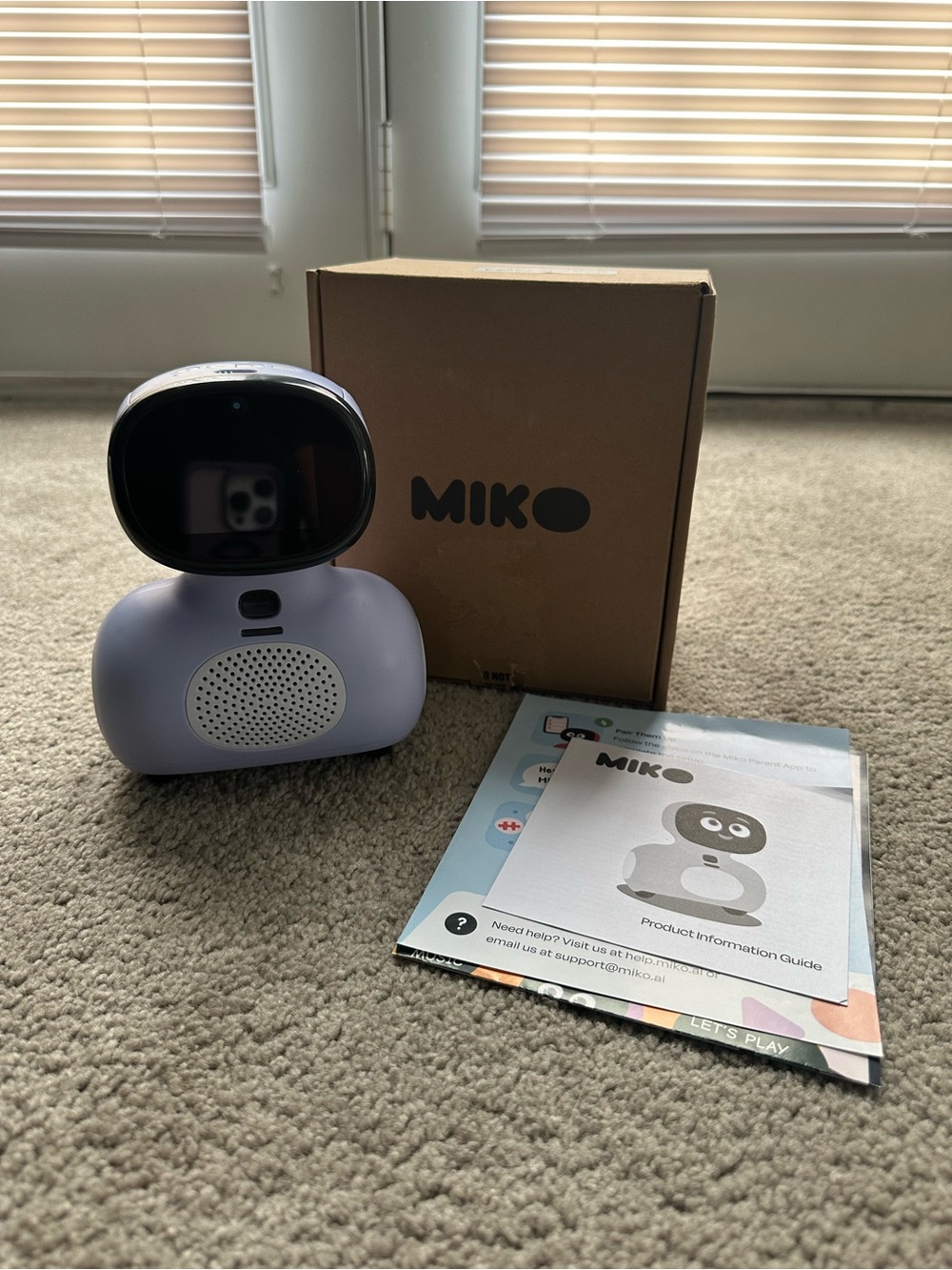 Miko Mini Robot Companion Educational Learning STEM Toy Interactive‎ Lilac